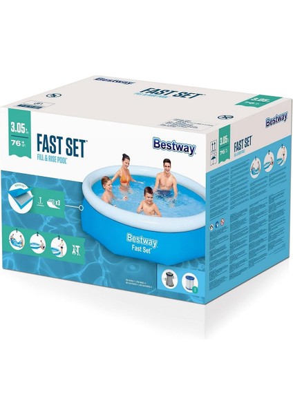 Fast Set™ Şişme Havuz Seti Yuvarlak 3,05 M x 76 cm modelleri