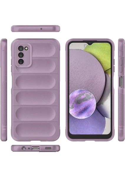 Samsung Galaxy A03S Kılıf Optimum Silikon - Mor - A6943-7241 modelleri