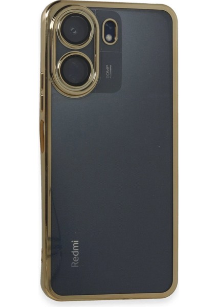 Xiaomi Redmi 13C Kılıf Lensli Silikon - Gold - A2642-4723