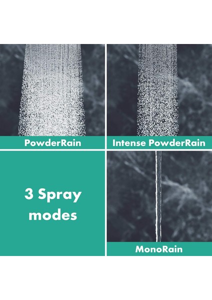 Rainfinity Su Tasarruflu Duş Başlığı (130 Mm, 3 Püskürtme Türü) Mat Siyah modelleri