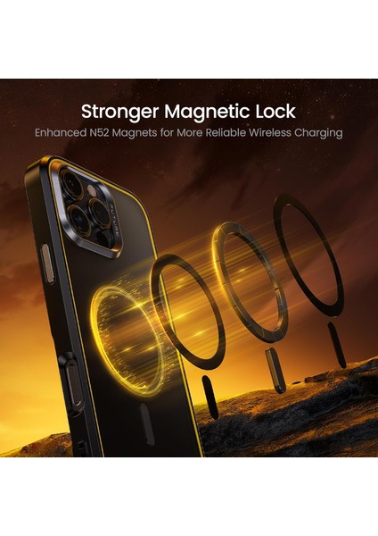 Iphone 16 Pro Kılıfı Magsafe ile Uyumlu, Askeri Sınıf Düşme Koruması, Ince, Manyetik Darbeye Da fırsatları