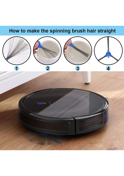 Anker Eufy 11S 30 30C 15C 15T 12 25C 35C /r 500 Uyumlu Yan Fırça Yedek Parça Seti-2 Adet