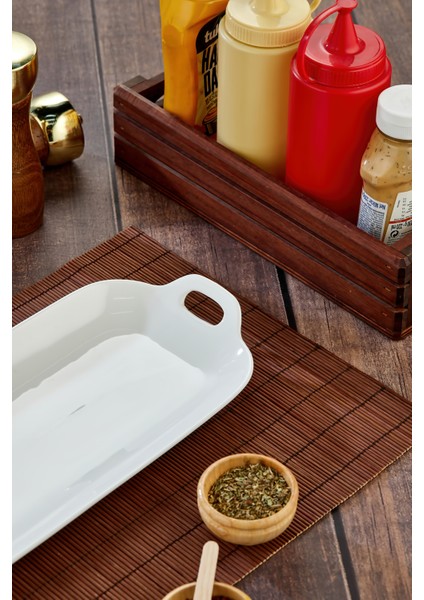 Porselen Dikdörtgen Sunum ve Servis Tabağı 36,5X16X4 cm – Şık Kahvaltı,sunum ve Meze fırsatları