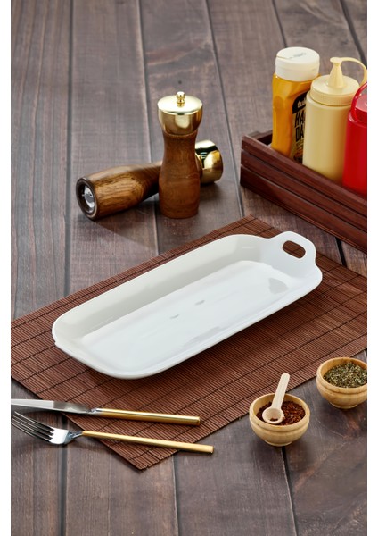 Porselen Dikdörtgen Sunum ve Servis Tabağı 36,5X16X4 cm – Şık Kahvaltı,sunum ve Meze indirimleri