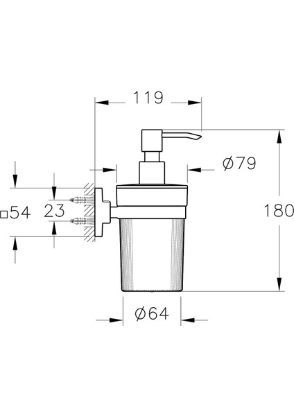 Root A44807 Sıvı Sabunluk, Krom, Duvardan fiyatları