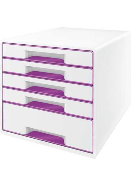 52142062 Wow Çekmeceli Evrak Rafı 5 Çekmeceli, Metalik Mor