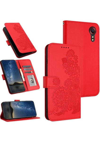 Samsung Galaxy x Cover 5 Için Kart Yuvası ve Destekli Koruyucu Manyetik Kapatmalı Pu Deri Kılıf (Yurt Dışından)