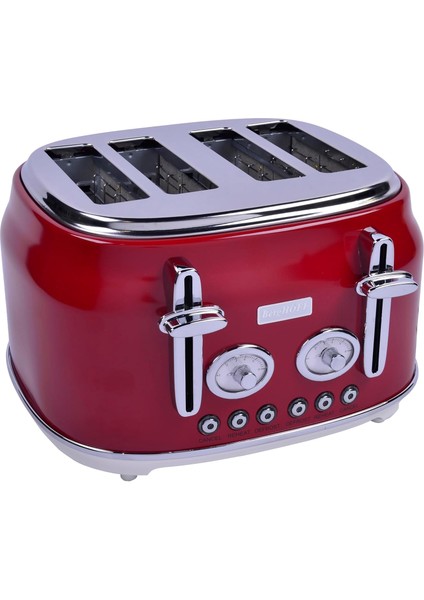 Gem Retro Kırmızı Dört Dilim Ekmek Kızartma Makinesi fiyatları