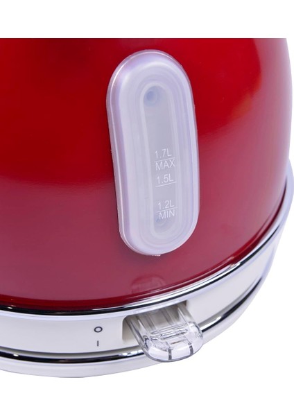 Gem Retro 1.7 Litre Kırmızı Yuvarlak Su Isıtıcısı (Kırmızı) indirimleri