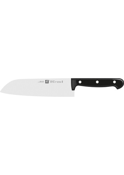 Twın Chef 2 Santoku Bıçağı, Paslanmaz Çelik, Siyah