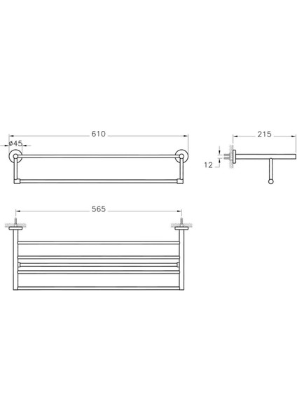 Arkitekta A44340 Havlu Rafı Krom fiyatları