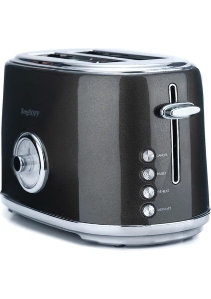 Gem Metallic 2 Dilim Ekmek Kızartma Makinesi – 815 W, Paslanmaz Çelik Gövde | Gri modelleri