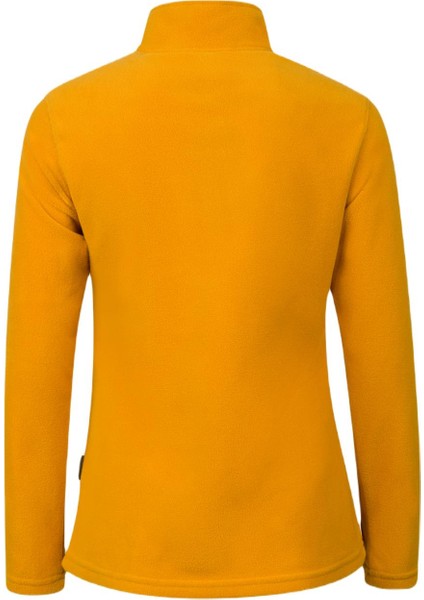 Pinna Yarım Fermuarlı Kadın Polar Sweatshirt Koyu Sarı