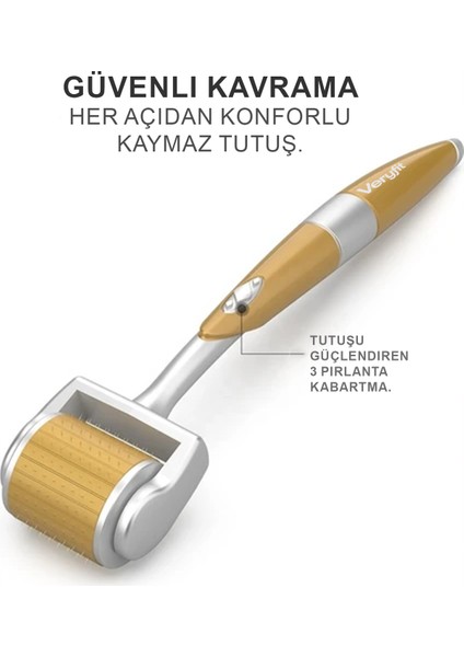 Dermaroller 0.50MM Titanyum Iğneli Gold Derma Roller fiyatları
