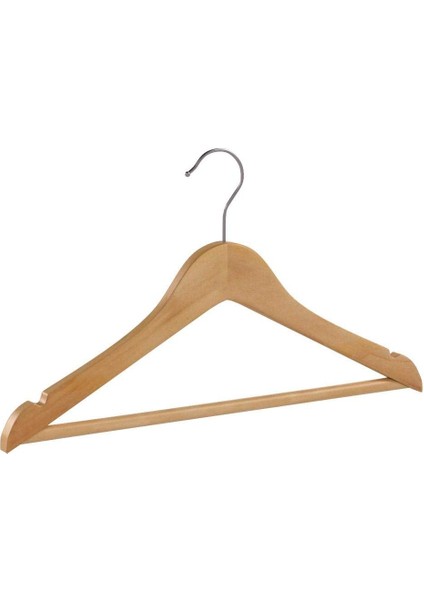 Çocuk Ahşap Askıları, 20'li Paket, Çentikli Askı, 360 Derece Döner Kanca, Doğal, 35 cm Crw0 fırsatları