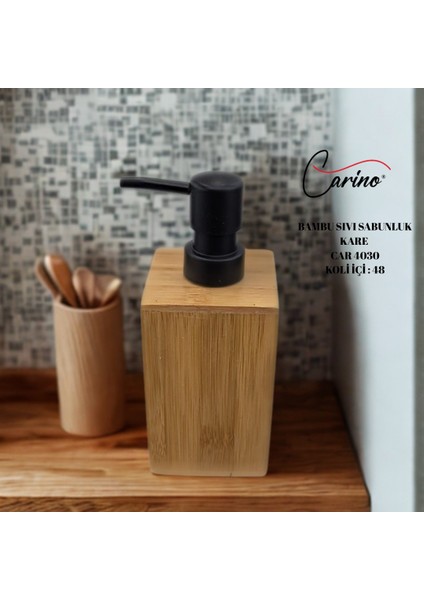 Bambu Sıvı Sabunluk Kare