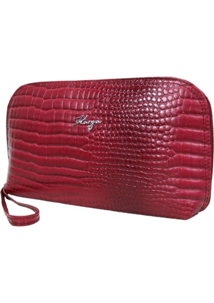 Hakiki Deri Bilek El Askılı Kadın Makyaj Kozmetik Çanta 20029 modelleri