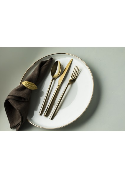 De Luxe S Gold Pvd 89 Parça Altın Çatal Kaşık Bıçak Takımı modelleri