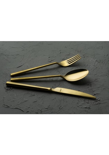 De Luxe S Gold Pvd 89 Parça Altın Çatal Kaşık Bıçak Takımı fırsatları