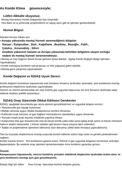 Ademix 24/28 Kw Tam Yoğuşmalı Kombi (Istanbul Avp. Yakası Montaj Dahil) modelleri