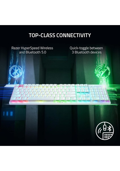 Deathstalker V2 Pro - Düşük Profilli Oyun Klavyesi (Düşük Profilli Optik Anahtarlar, 40 Saatli modelleri