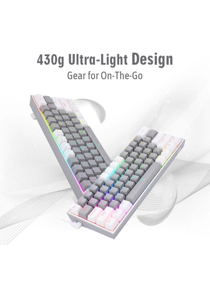 K616 Fizz Pro%60 3 Mod Kablolu, 2.4 Ghz Kablosuz, Bluetooth Mekanik Oyun Klavyesi, Doğrusal fırsatları