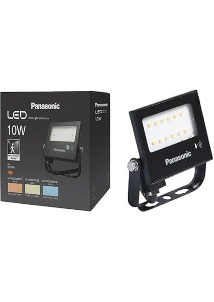 LED Projektör Sensorlü, Beyaz Işik 10W 900LM 6500K