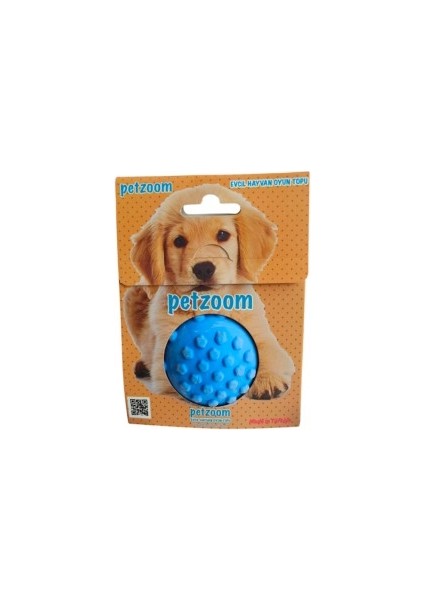 Petzoom Mavi Dikenli Köpek Oyun Topu