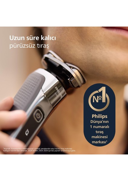 I9000 Skiniq Islak ve Kuru Tıraş Makinesi, 360° Hassas Başlıklar, Yapay Zeka Destekli, Temiz fiyatları