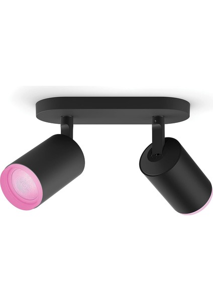 Fugato Çift Spot Renkli Akıllı LED Armatür, Siyah, 2X4.2W fiyatları