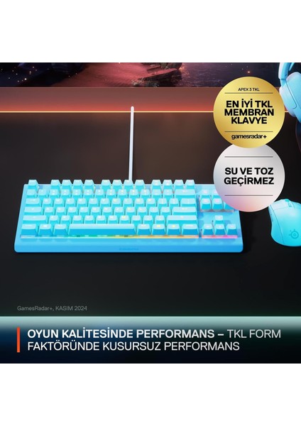 Apex 3 Tkl Rgb Suya ve Toza Dayanıklı Türkçe Gaming Klavye – Mavi fiyatları