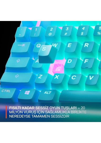 Apex 3 Tkl Rgb Suya ve Toza Dayanıklı Türkçe Gaming Klavye – Mavi indirimleri