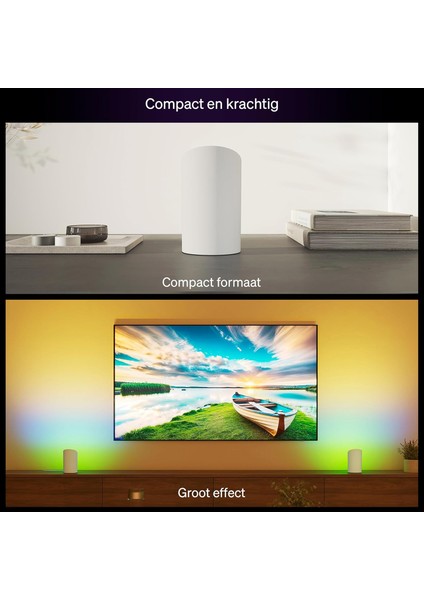 Flare 2'li Paket Akıllı Duvar Aydınlatma - Beyaz - Renkli Işık, Colorcast Teknolojisi, B indirimleri