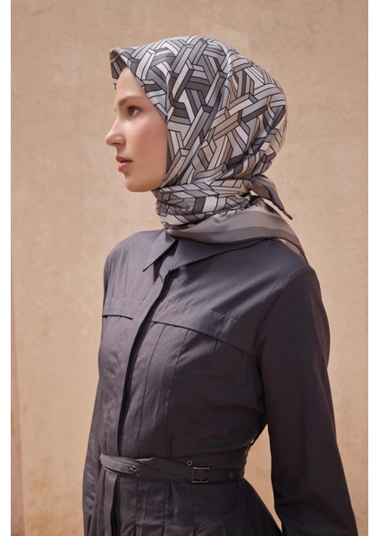 Saf Ipek Eşarp 4119D-05 Tivil