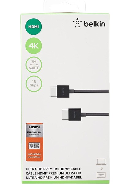 AV10168BT2M-BLK HDMI Kablosu, Belkin Amazon Fire-Tv ve Diğer HDMI Özellikli Cihazlar Için (4 fırsatları