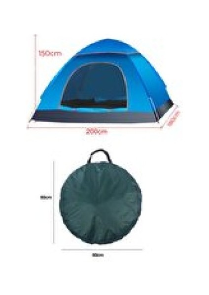 Otomatik Havada Açılan Su Geçirmez Çadır 4 Kişilik modelleri