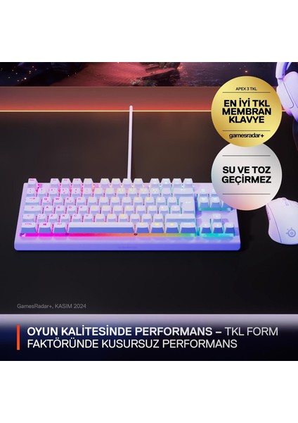 Apex 3 Tkl Rgb Suya ve Toza Dayanıklı Türkçe Gaming Klavye – Lila fiyatları