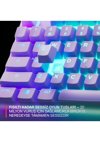 Apex 3 Tkl Rgb Suya ve Toza Dayanıklı Türkçe Gaming Klavye – Lila indirimleri
