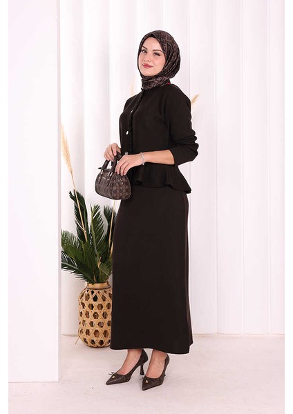 Triko Etek ve Hırka Takım 17040 Kahverengi fiyatları