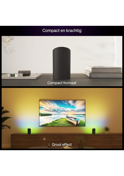 Flare Akıllı Duvar Aydınlatma - Siyah - Renkli Işık, Colorcast Teknolojisi, Bluetooth Uy indirimleri
