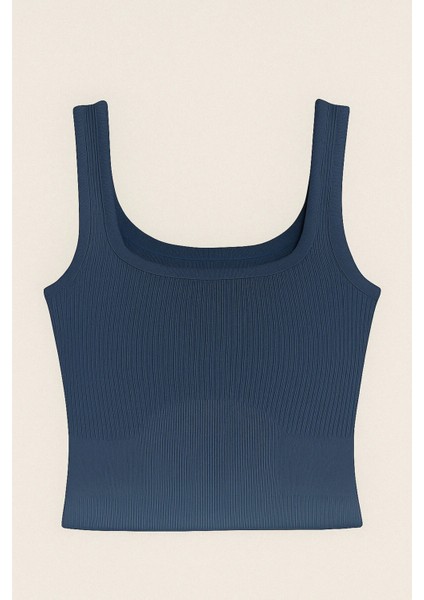 Kadın Kare Yaka Askılı Crop Top Bluz Kaşkorse fiyatları