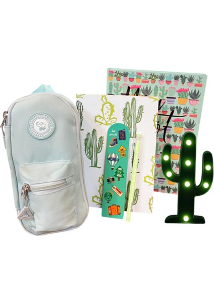 Elephant Turkuaz Kalem Kutu,Kaktüs Ajanda,Not Defteri,Kitap Ayracı,Puantiyeli Kalem,Kaktüs Led Işık fiyatları