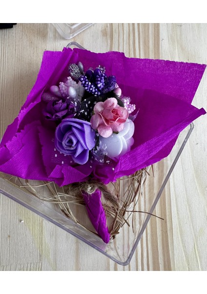 Mini Buket Mari Flowers Özel Tasarım Arkadaşa,sevgiliye Hediye Şeffaf Özel Kutuda fiyatları