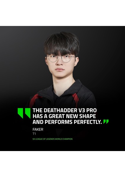 Deathadder V3 Pro + Razer Hyperpolling Kablosuz Adaptör - Ultra Hafif Kablosuz Ergonomik Espor modelleri