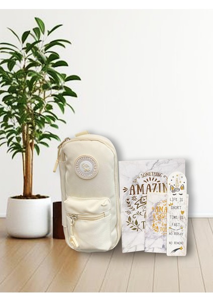 Amazing Temalı Defter, Bloknot, Unicorn Ayraç, Beyaz Kalemkutu