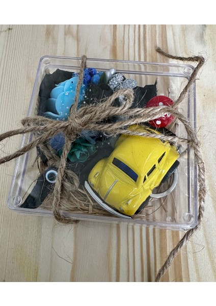 Mini Buket ve Araba Anahtarlık Mari Flowers Özel Tasarım Arkadaşa,sevgiliye Hediye fırsatları