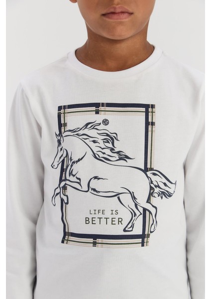 Bg Store Erkek Çocuk Beyaz Tshirt modelleri