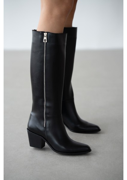 Alyenne Yandan Fermuarlı Kadın Çizme- Siyah fiyatları