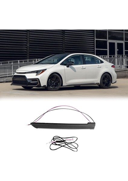 Araç Karbon Fiber Lhd Eş Pilot Atmosfer Işık Paneli Iç Toyota Corolla Için LED Mavi Ortam Lambası 2019-2022 (Yurt Dışından) modelleri
