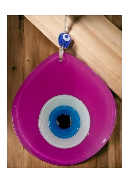 Mavi Nazar Boncuklu Pembe Renk Nazar Boncuklu Damla Desen El Yapımı Duvar Süsü fiyatları